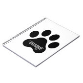 Dog Paw Name Silhouette Design Notitieboek (Linkerzijde)