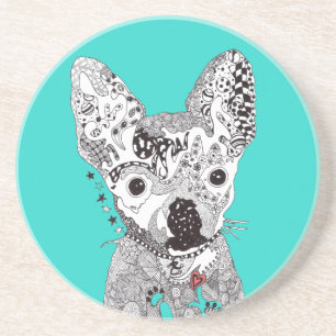 Dog Paw Onderzetter in het blauw