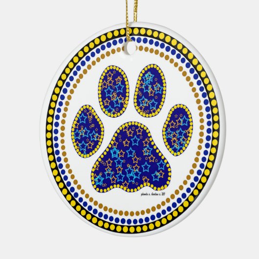 Dog Paw-ontwerp Keramisch Ornament (Links)
