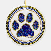 Dog Paw-ontwerp Keramisch Ornament (Achterkant)