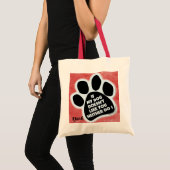 Dog paw op katoen tote bag (Voorkant (product))