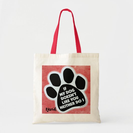 Dog paw op katoen tote bag (Voorkant)