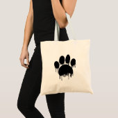 Dog Paw Paint Druppel Aangepast Tote Bag (Voorkant (product))