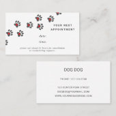 Dog paw path, Appointcard Visitekaartje (Voorkant / Achterkant)