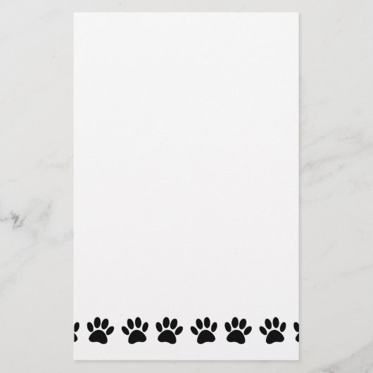 Dog Paw Pattern Briefpapier (Voorkant)