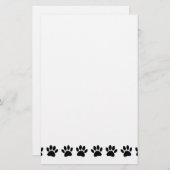 Dog Paw Pattern Briefpapier (Voorkant / Achterkant)