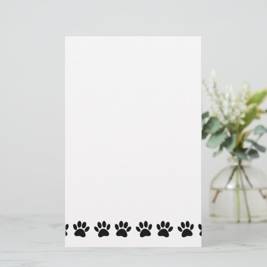 Dog Paw Pattern Briefpapier (Staand voorkant)