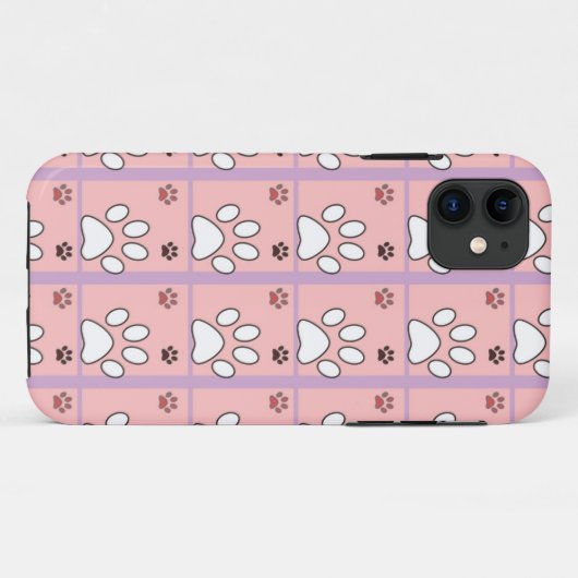 Dog Paw Pattern Case-Mate iPhone Case (Achterkant (horizontaal))