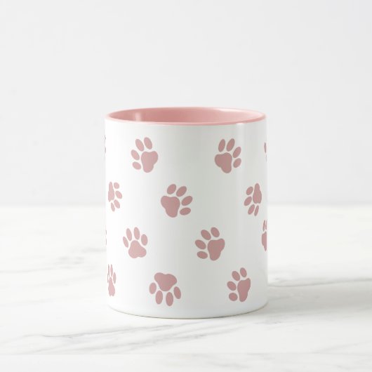 Dog Paw Pattern Coffee Mok - Schattigee hond moede (Midden)