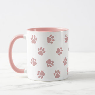 Dog Paw Pattern Coffee Mok - Schattigee hond moede