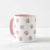 Dog Paw Pattern Coffee Mok - Schattigee hond moede (Voorkant links)