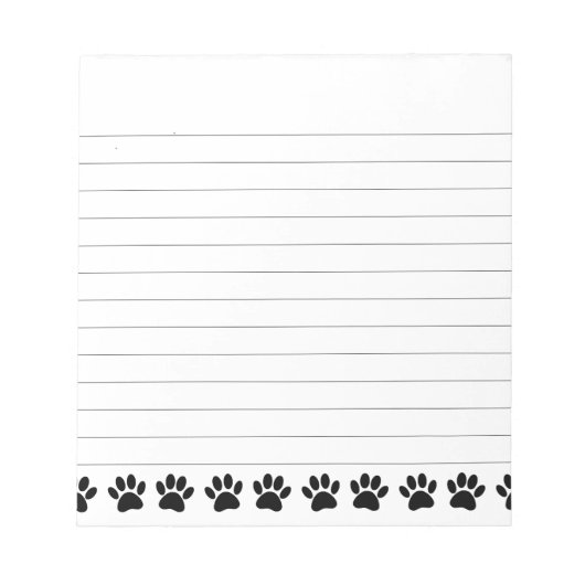 Dog Paw Pattern gelinkt Notitieblok (Voorkant)