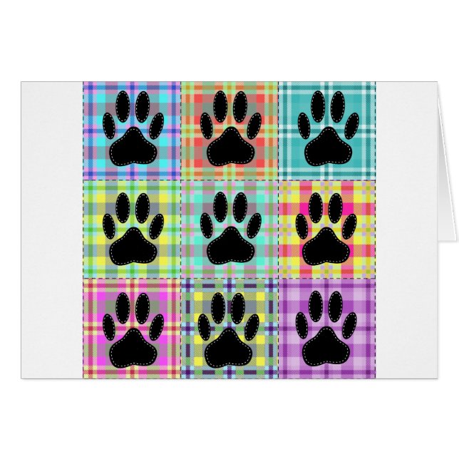 Dog Paw Pattern Quilt (Voorkant Horizontaal)