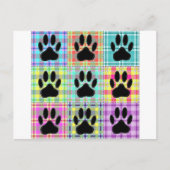 Dog Paw Pattern Quilt Briefkaart (Voorkant)