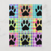 Dog Paw Pattern Quilt Briefkaart (Voorkant)