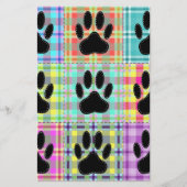 Dog Paw Pattern Quilt Briefpapier (Voorkant)