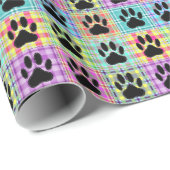 Dog Paw Pattern Quilt Cadeaupapier (Rol Hoek)
