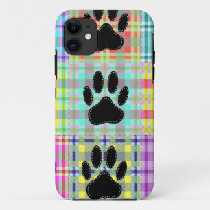 Dog Paw Pattern Quilt Case-Mate iPhone Case