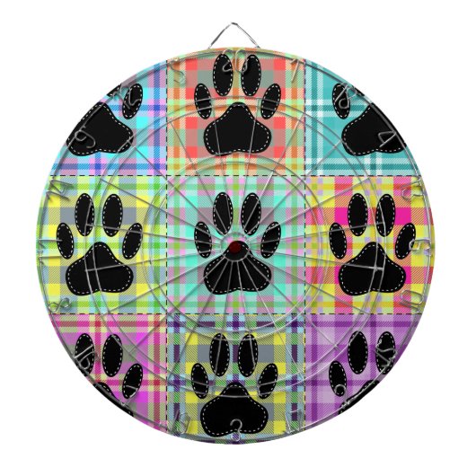 Dog Paw Pattern Quilt Dartbord (Voorkant)