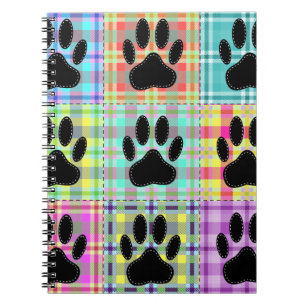 Dog Paw Pattern Quilt Notitieboek