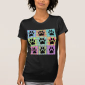 Dog Paw Pattern Quilt T-shirt (Voorkant)