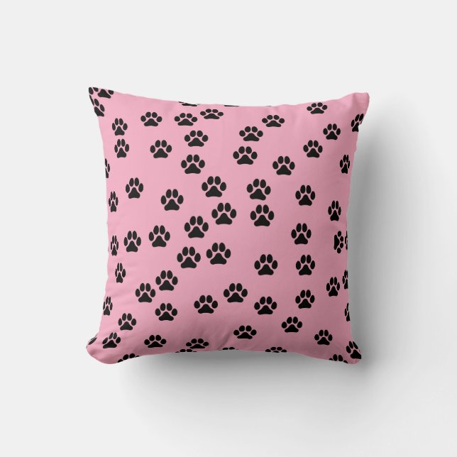 Dog Paw Pattern Sierkussen (Voorkant)