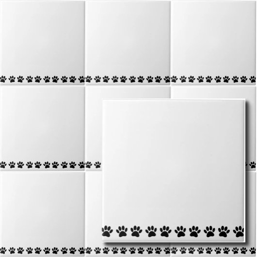 Dog Paw Pattern Tegeltje