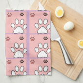 Dog Paw Pattern Theedoek (Quarter Fold)
