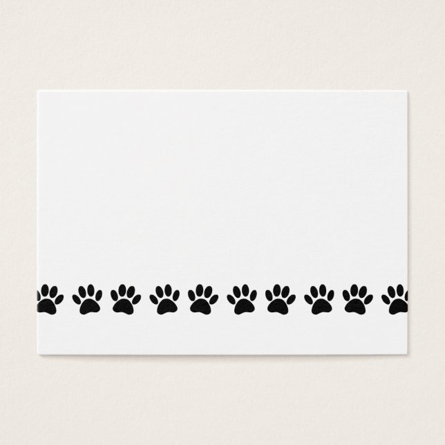 Dog Paw Pattern Visitekaartjes (Voorkant)