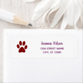 Dog Paw personaliseer het Moderne Etiket van het A (Insitu)