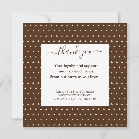 Dog Paw Pet Business Bedankt Kaarten (Achterkant)
