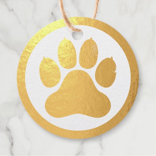 Dog Paw Pet Business Logo Bedankjes Labels (Voorkant)