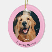 Dog Paw Pink-kerstpunts Memorial Keramisch Ornament (Links)