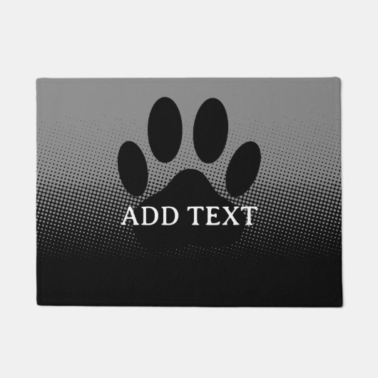 Dog Paw Print Aangepast Deurmat (Voorkant)