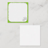 Dog Paw Print Aangepast Notitiekaartje (Voorkant / Achterkant)