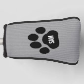 Dog Paw Print Aangepaste naam Initialen Golf Head  Golfheadcover (Voorkant)