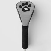 Dog Paw Print aangepaste naam Initialen Golfheadcover (Voorkant)