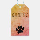 Dog Paw Print aangepaste tekst  stijl Cadeaulabel (Voorkant)