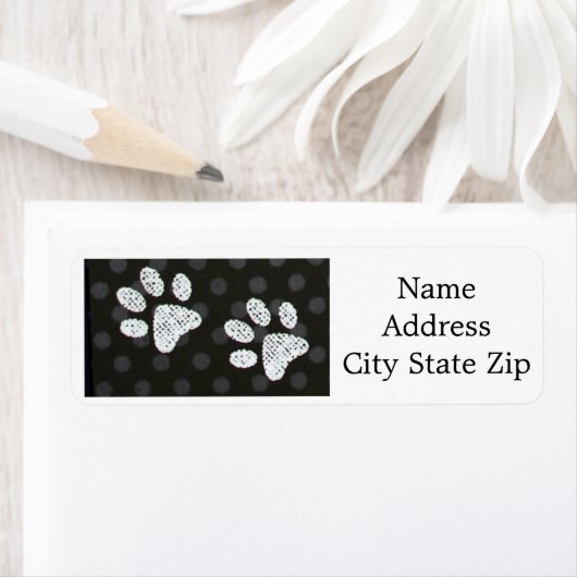 ***DOG PAW PRINT** ADDRESS ETIKET (Insitu)