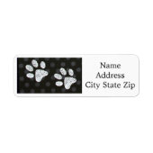 ***DOG PAW PRINT** ADDRESS ETIKET (Voorkant)