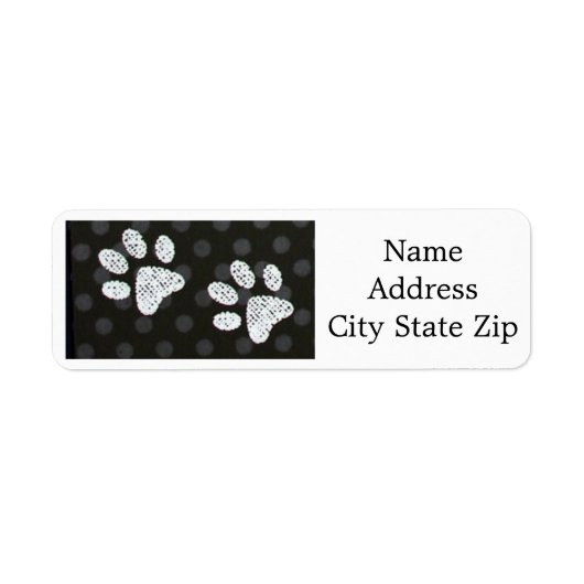 ***DOG PAW PRINT** ADDRESS ETIKET (Voorkant)
