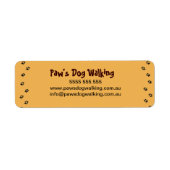 Dog Paw Print Address Label (Voorkant)