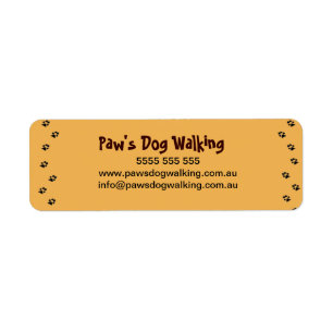 Dog Paw Print Address Label