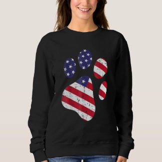 Dog Paw print Amerikaanse vlag Usa Cute 4 juli F Trui