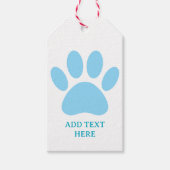 Dog Paw Print Art Aangepaste tekst Cadeaulabel (Voorkant)