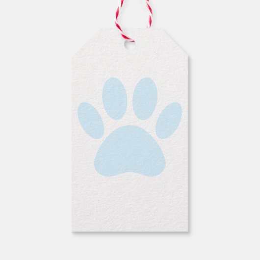 Dog Paw Print Art Aangepaste tekst Cadeaulabel (Achterkant)