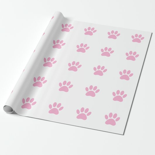Dog Paw Print Art Cadeaupapier (Uitgerold)