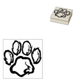 Dog Paw Print Art Stamp Rubberstempel (Gestempeld)