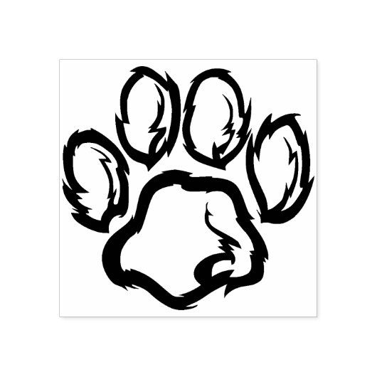 Dog Paw Print Art Stamp Rubberstempel (Afrduk)