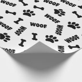 Dog Paw print Botten en woofs op maat Cadeaupapier (Hoek)